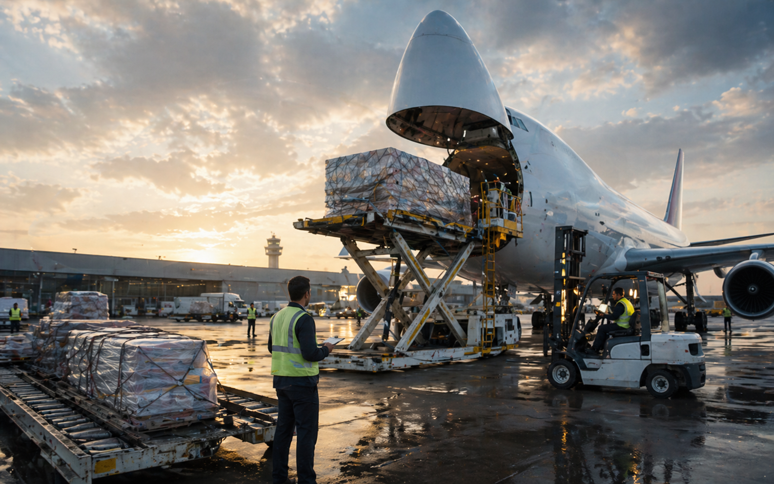 Aviation supply chain logistics and global procurement coordination